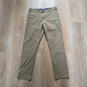 Twillory Performance Chinos Mens 36x34 Khaki Tan Technical Fabric Trim Fit Pants